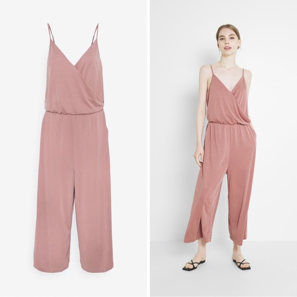 Monki Super-soft Wrap Jumpsuit in light pink 🪷 Size L 🪷 - Picture 2 of 8